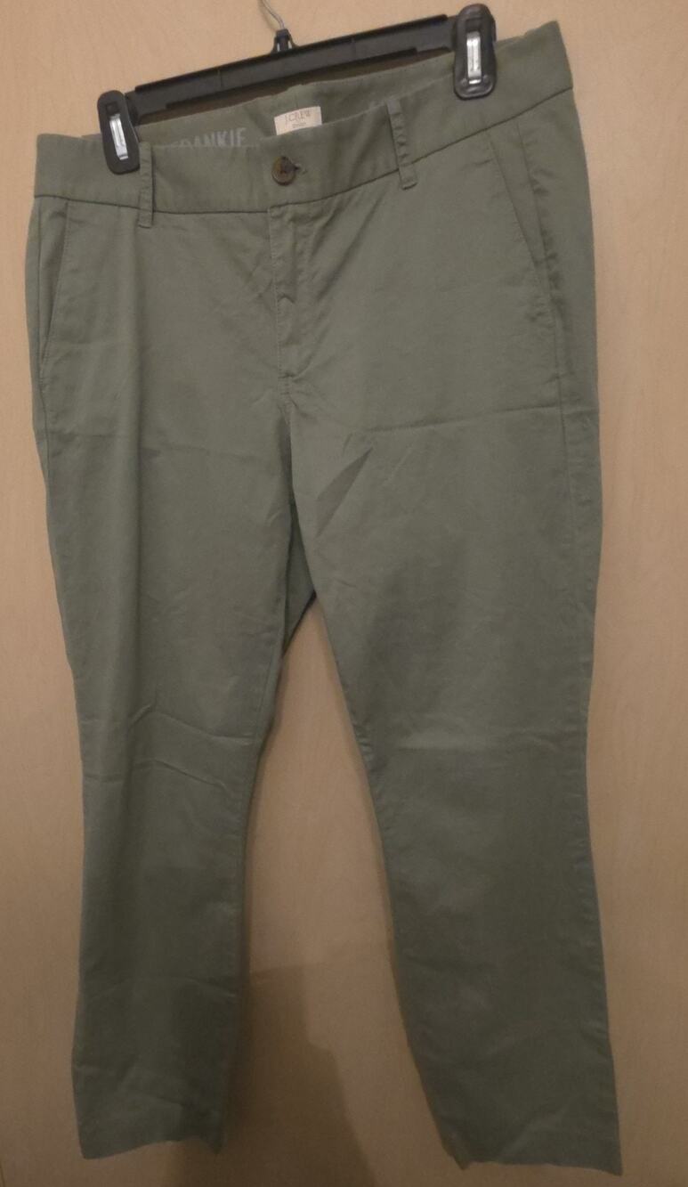 J.Crew Frankie Stretch ankle pants size 10 Green